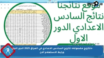 «نتائج مضمونة» نتائج السادس الاعدادي في العراق 2025 الدور الأول ورابط الاستعلام الآن